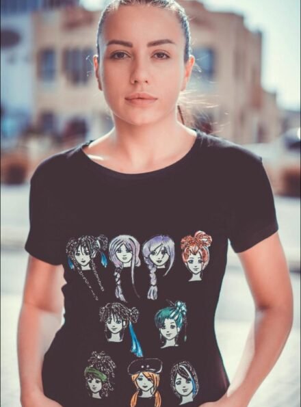 T-shirt with embroidery designs